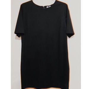 Black T-shirt dress.